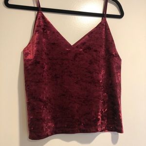 Forever 21 burgundy (red) velvet tank